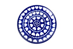 Bunzlau Gebaksbordje 375EX Blue Valentine  Gebaksbordjes